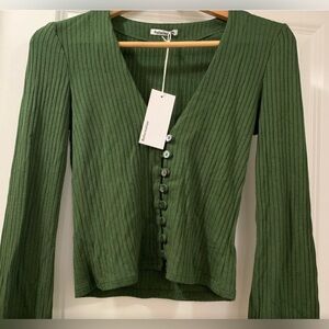 reformation Knit Top - green